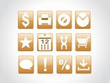 vector web 2.0 style shiny icons, squire series set 6
