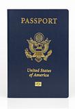 US passport straight on, isolated