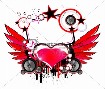 Love and Music Background