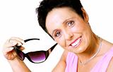 Mature woman with sunglasses