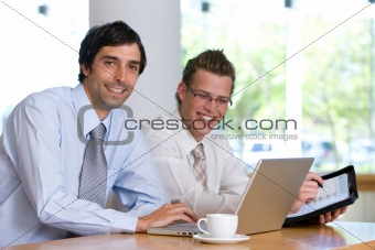 Portrait of business colleagues working