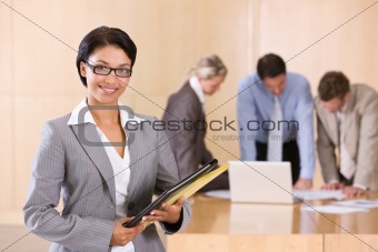 portrait of attractive female executive