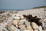 Pile of stones at the beach