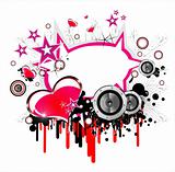 Love and music background