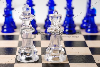 Chess king and queen
