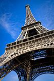 Close view on Eiffel Tower