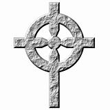 3D Stone Celtic Cross