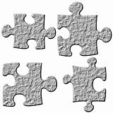 3D Stone Puzzle Pieces