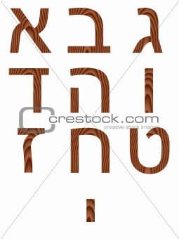 Wooden Hebrew Numbers