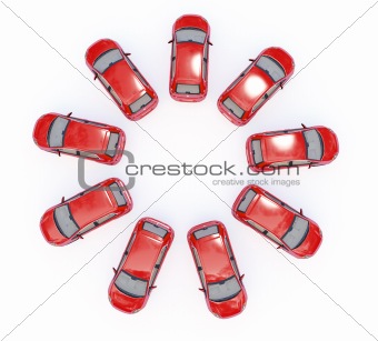 ring of cars