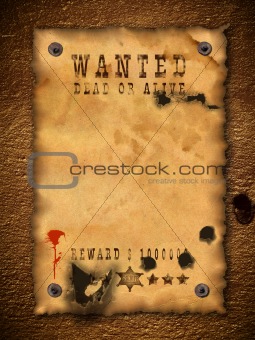 vintage wanted poster          