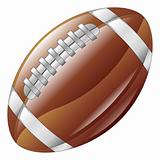 Shiny glossy american football ball icon