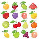 Retro-style Fruity Icons