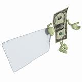 Money With Blank Sign