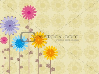 background with colorful flower