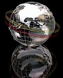 3d chrome globe