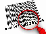 barcode and magnify glass
