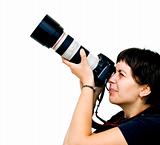 Young female photographer
