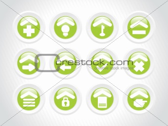 rounded green icons for multiple use