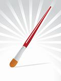 rounded paint brush, vector illustration