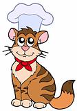 Cartoon cat chef