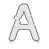 Splintering alphabet. Symbol