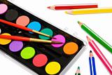 Paints and color pencils