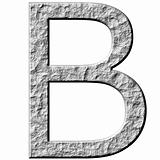 3D Stone Letter B