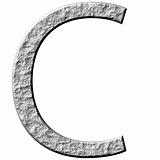 3D Stone Letter C