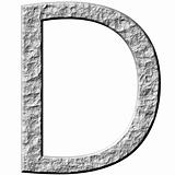 3D Stone Letter D