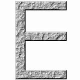 3D Stone Letter E
