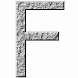 3D Stone Letter F