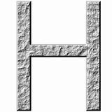 3D Stone Letter H