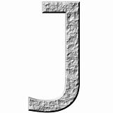 3D Stone Letter J