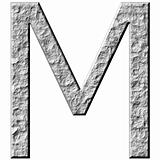 3D Stone Letter M