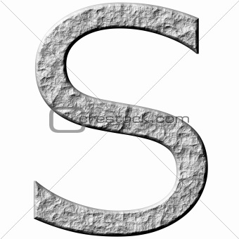 3D Stone Letter S