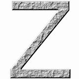 3D Stone Letter Z