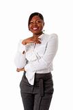 African business woman laughing