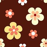 Seamless retro flower pattern