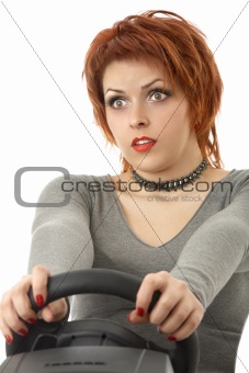 The scared girl - driver