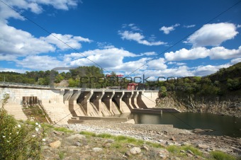 front of small dam