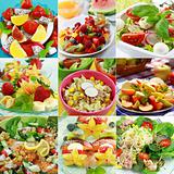 Healthy food collage
