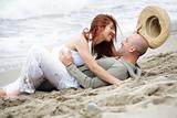 Young romantic couple on the beach