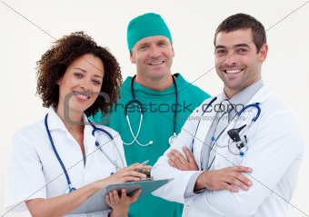 Team of Doctors Smiling at camera
