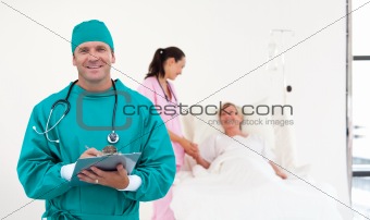Doctors working in a Hospital ward 