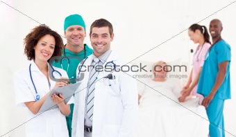 Group of Doctors with a patient 