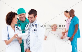 Group of Doctors with a patient 