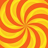 Orange and Yellow Swirls Abstract