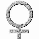 3D Stone Female Symbol