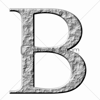 3D Stone Greek Letter Beta